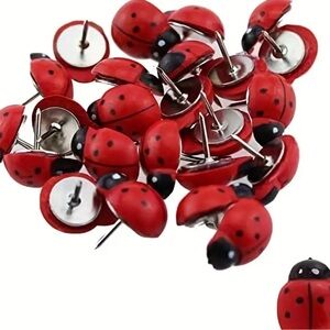 NWT Set of 30 Ladybug Thumbtacks